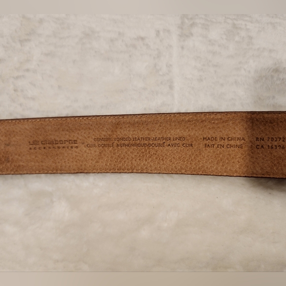 Liz Claiborne Bonded Leather Tan Belt - Picture 3 of 5